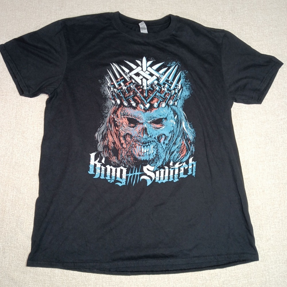 King of the Switch Skull Wrestling Graphic T-Shirt Mens XL Black Gildan AEW